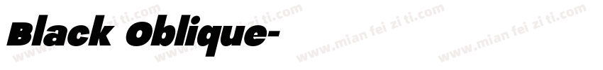 Black Oblique字体转换